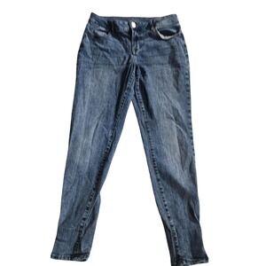 Maurices Pants Juniors Large Blue Mid Rise‎ Skinny Ankle Denim Stretch Jeans